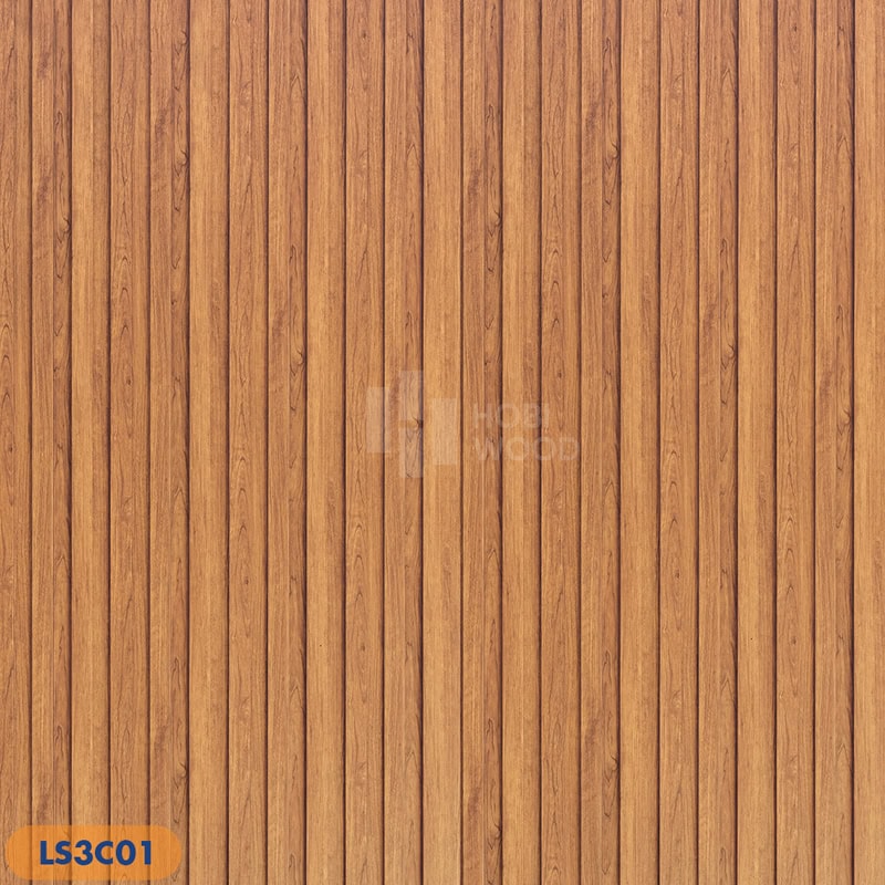 Ảnh trực diện tấm ốp lam sóng Hobiwood LS3C-01
