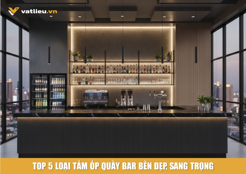 Top 5 loại tấm ốp quầy bar bền đẹp, sang trọng